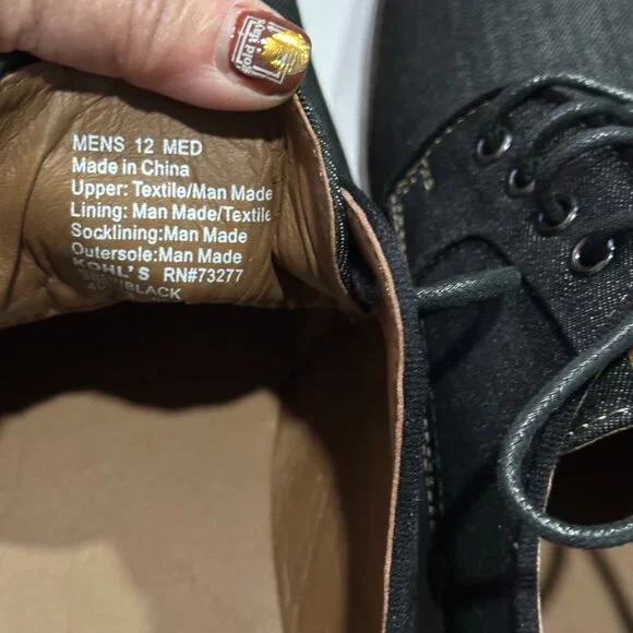 NEW Men’s Sonoma Ortholite Eco Cushion Footbed Blackmesh Trace Shoes Size 12 - Picture 4 of 8